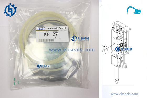 কেন্ট KF22 KF27 KF35 হাইড্রোলিক ব্রেকার সিল কিট সিলিন্ডার তেল সেট