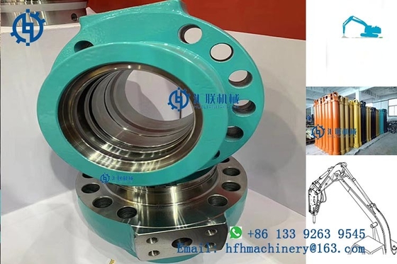 SK200LC Excavator Cylinder Head Cover , Kobelco Hydraulic Cylinder Spare Parts